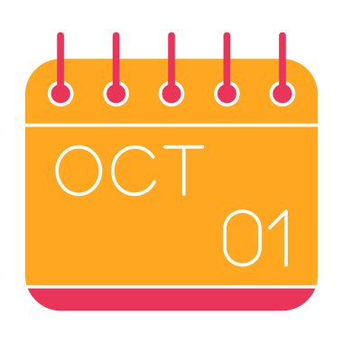 Takvim düz tasarımı, vektör illüstrasyonu