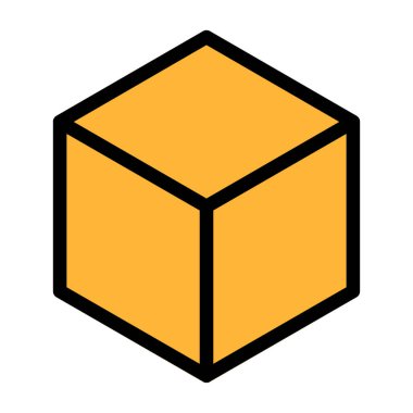 3d kutu web simgesi, vektör illüstrasyonu