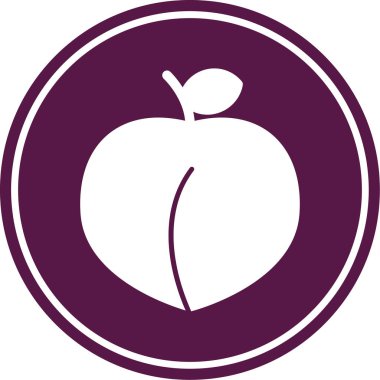 Elma. Web simgesi basit illüstrasyon