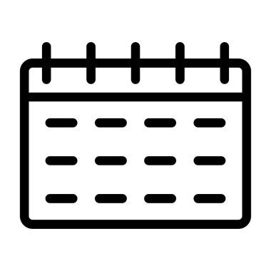 takvim vektörü ince çizgi simgesi