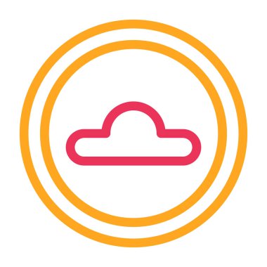 Bulut. Web simgesi basit illüstrasyon