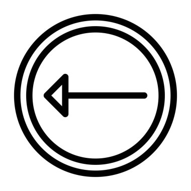 ok vektörü ince çizgi simgesi