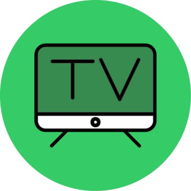 Kolayca değiştirebilen ya da düzenleyebilen TV vektör simgesi