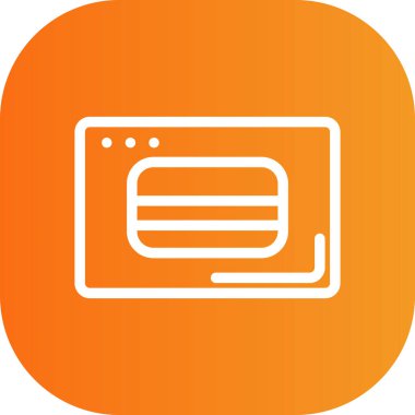 bilgisayar ekranı simgesi, vektör illüstrasyonu