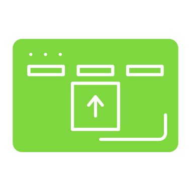 Yeşil bir simgenin vektör illüstrasyonu