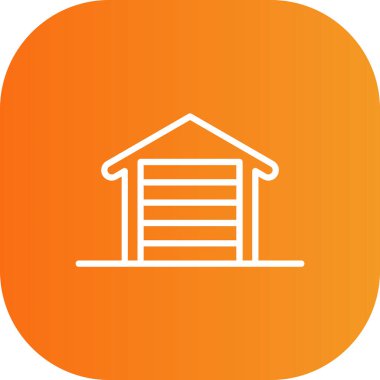 Eşsiz Ev Vektör Satırı Simgesi