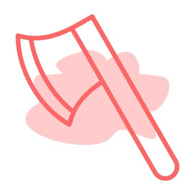 karikatür karalama balta vektör çizimi