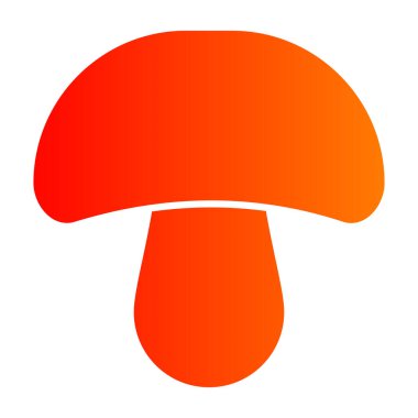 Mantar işareti illüstrasyonu. Vektör. Yumuşak arkaplanda beyaz ile kırmızı simge.