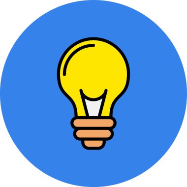 Ampul simgesinin vektör illüstrasyonu