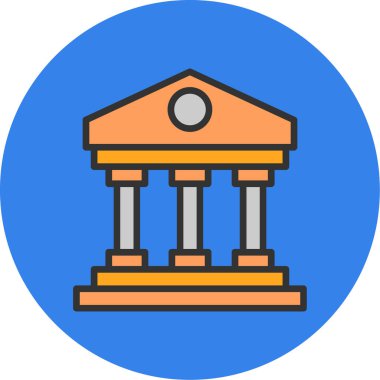 Bina. Web simgesi basit illüstrasyon