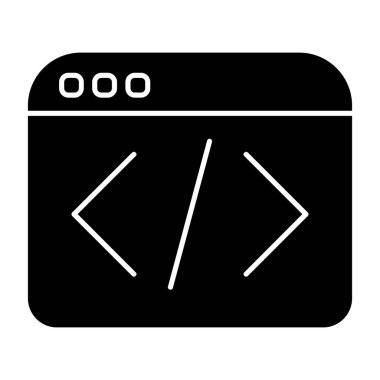 Ağ simgesi. Bilgisayar programlamasının vektör illüstrasyonu.