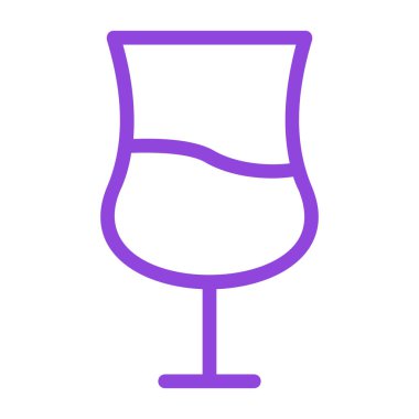 şarap cam ikonu vektör illüstrasyonu