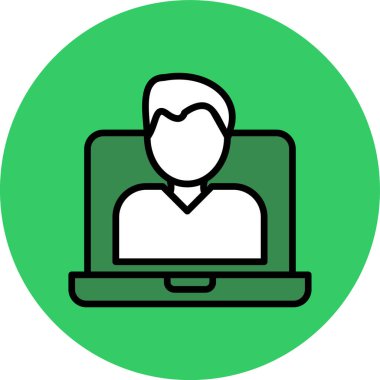 Bilgisayar. Web simgesi basit illüstrasyon