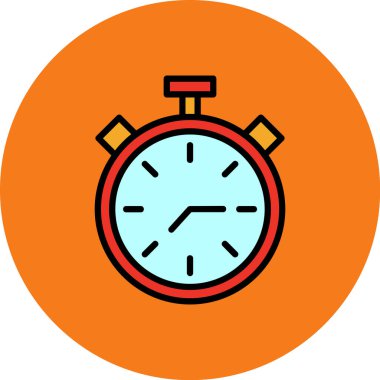 Saat. Web simgesi basit illüstrasyon