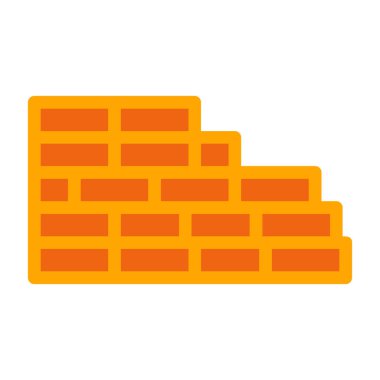 Tuğla simgesi. vektör illüstrasyonu