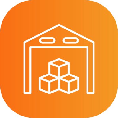 Benzersiz depo kutusu vektör simgesi