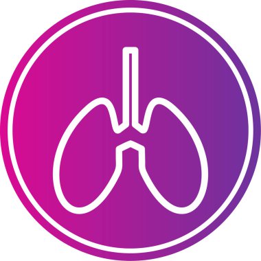 Akciğerler simge vektör çizim