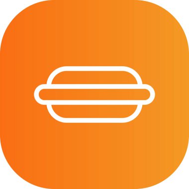 Tek bir turuncu simgenin vektör illüstrasyonu