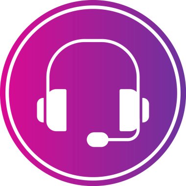 Kulaklık. Web simgesi basit illüstrasyon