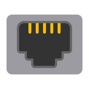 Cpu simgesi düz izole vektör çizimi