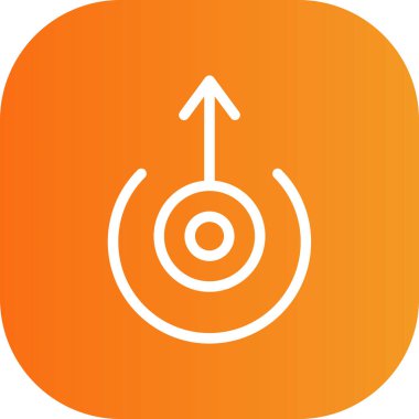 Tek bir turuncu simgenin vektör illüstrasyonu