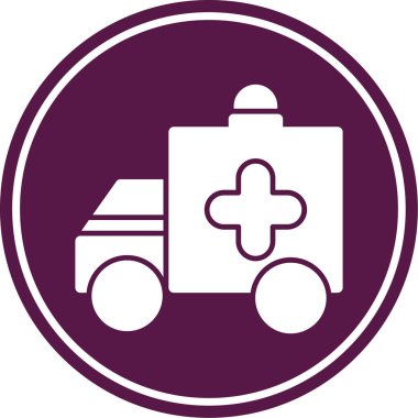 ambulans simgesi vektör illüstrasyonu