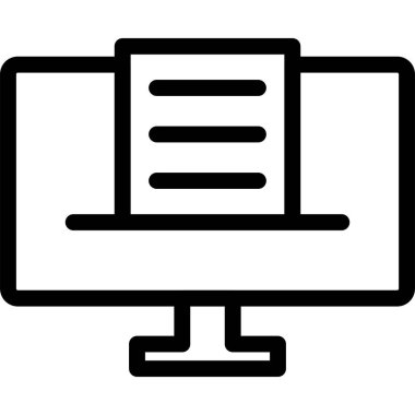 Bilgisayar. Web simgesi basit illüstrasyon