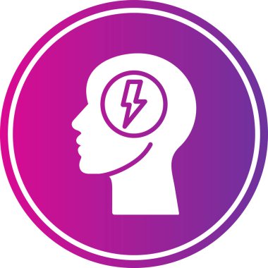 Beyin. Web simgesi basit illüstrasyon