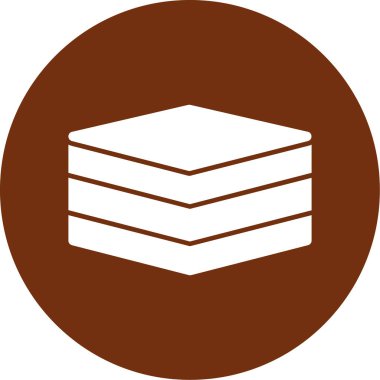 Çikolatalı tatlı ikonu ana hatlarıyla