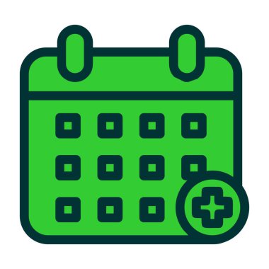 Takvim simgesi vektör illüstrasyonu