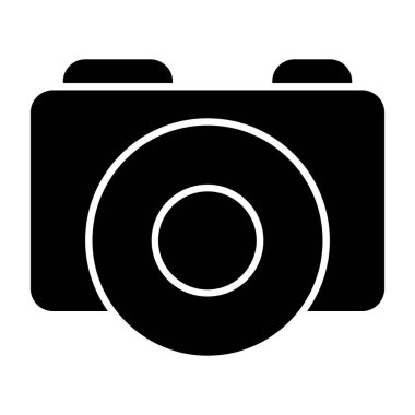 Kamera simgesi. Web için kamera vektör simgelerinin basit illüstrasyonu