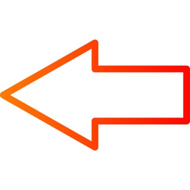 Ok sağ kontur vektör simgesi