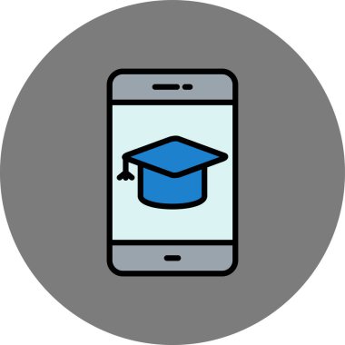 Akıllı telefon. Web simgesi basit illüstrasyon