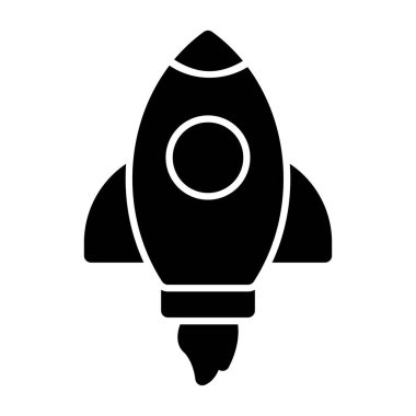 Roket ikon vektörü. düz vektör sembolü.