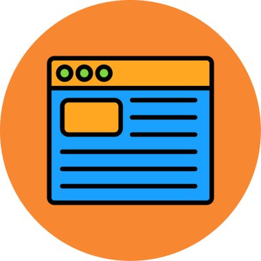 Web simgesi vektör illüstrasyonu