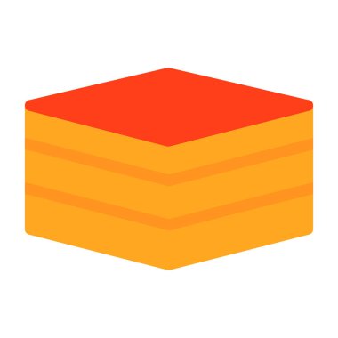 Karton kutu ikonu yığını, izometrik biçim