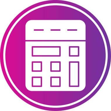 Hesap makinesi. Web simgesi basit illüstrasyon