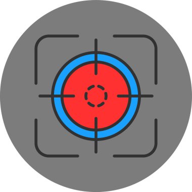 Hedef. Web simgesi basit illüstrasyon