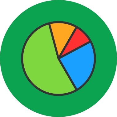 Pasta grafiği simgesi. düz dizayn biçimi 10