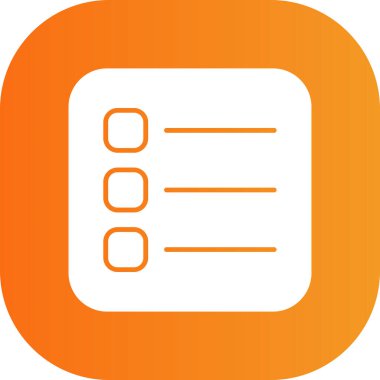 Kontrol listesi web simgesi, basit vektör illüstrasyonu