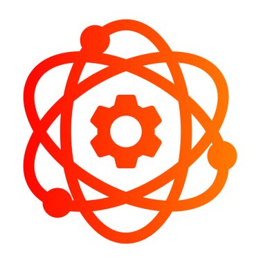 atom simgesi vektör illüstrasyonu