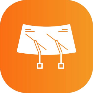 kağıt ataç simgesi, modern tasarım illüstrasyonu