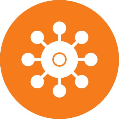 Modern b 'nin vektör çizimi molekülün ikonundan yoksun