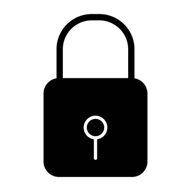 Beyaz arkaplanda vektör simgesini kilitle