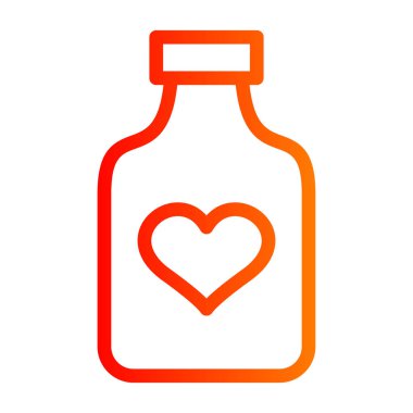 Kalp ikonu şişesi, taslak biçimi