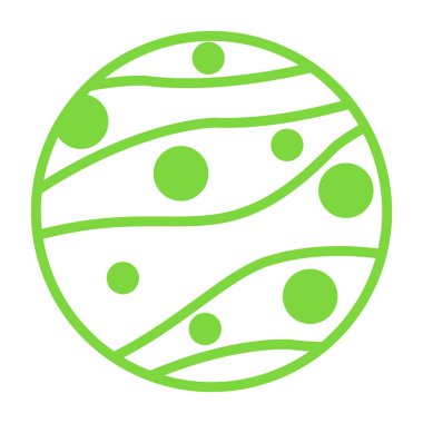 Yeşil gezegen simgesinin vektör çizimi