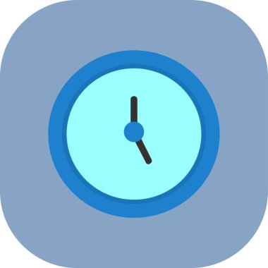 Alarm saati düz simgesi, düz biçim