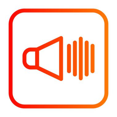 Konuşmacı. Web simgesi basit illüstrasyon