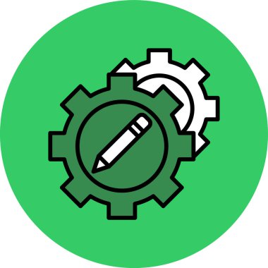 Dişliler. Web simgesi basit tasarım