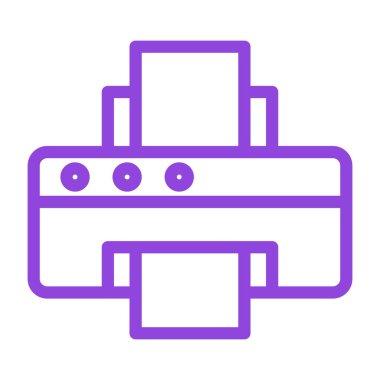 Yazıcı. Web simgesi basit illüstrasyon